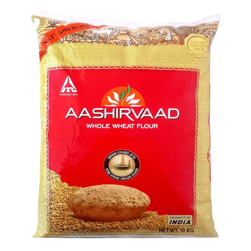 Aashirvaad Chakki Atta Whole Wheat Flour- 10kg.