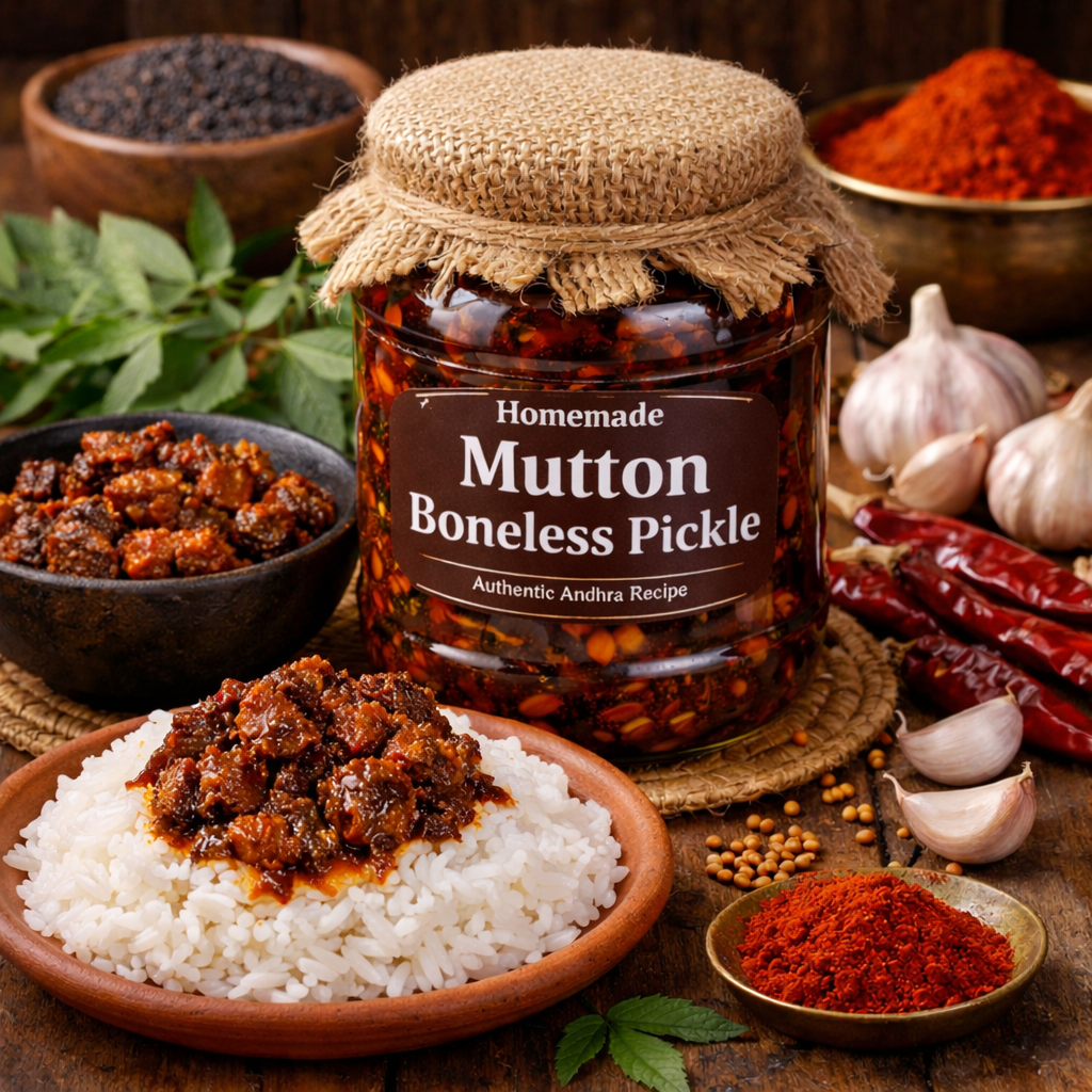 Mutton Boneless Pickle- 500g