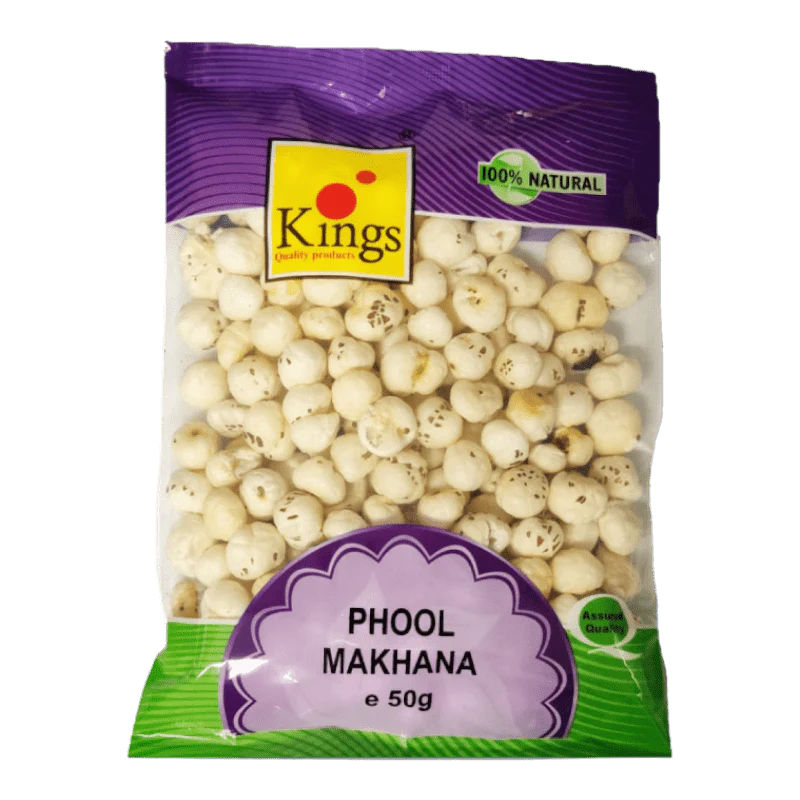 Kings Phool Makhana (Lotus Seeds) - 50g